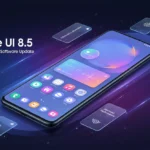 Samsung One UI 8.5 update showcasing Galaxy AI features and Android 16 enhancements on a Galaxy smartphone