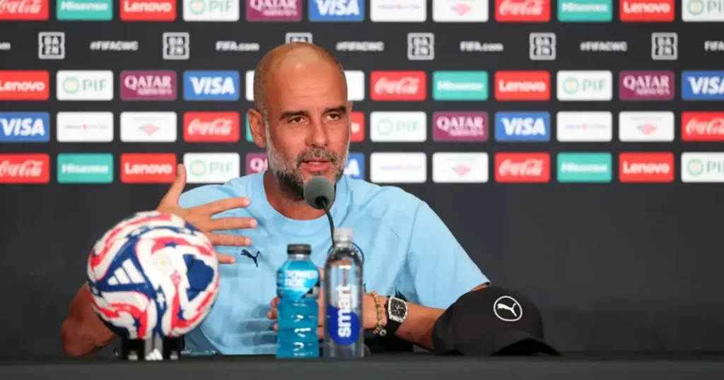 Pep Guardiola reacting during a football match as FIFA World Cup 2026 excitement trends worldwide