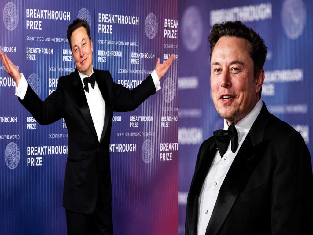 Elon Musk at the Breakthrough Prize event after becoming the world's first trillionaire following SpaceX's historic IPO success