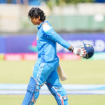 Vaibhav Sooryavanshi walking off the field after the India A vs Sri Lanka A match in Dambulla