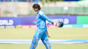 Vaibhav Sooryavanshi walking off the field after the India A vs Sri Lanka A match in Dambulla